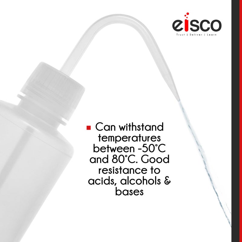 EISCO Extra Large Wash Bottle, Premium LDPE Plastic, 33.8oz (1000mL/1L) Capacity, Squeeze Bottle - Image 4